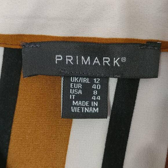 Primark Striped Button Front Shirt Size 8 - Picture 4 of 5